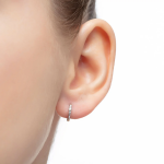 Djula - Diamond Mini Hoop Single Earring Rose Gold